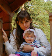 Ольга Мухачева с дочкой